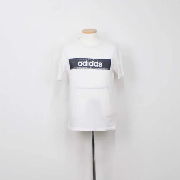 [BUNJANG] Adidas Men's Casual Sports T-Shirt Round Neck White Cotton Size M / [정품] 아디다스 남성 캐주얼 스포츠 반팔 라운드티 M 정인샵
