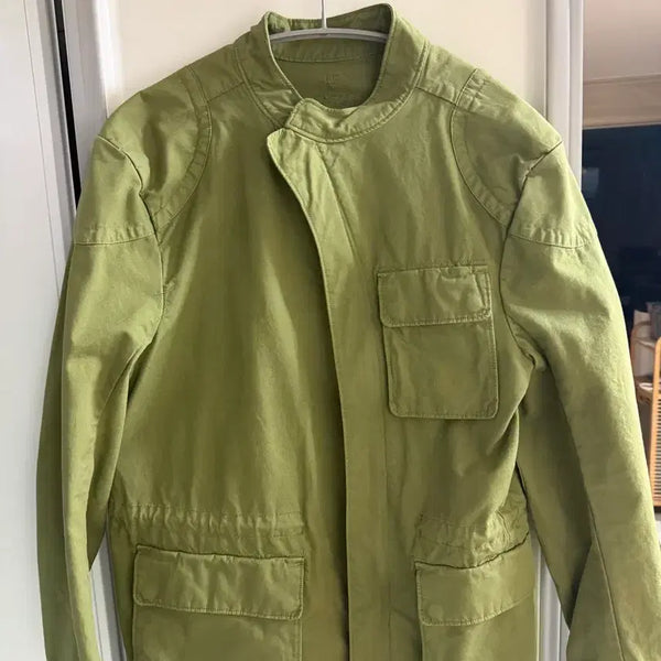 [BUNJANG] EENUMARE Curved Hunting Jacket Moss Khaki / ee누마레 CURVED HUNTING JACKET MOSS KHAKI