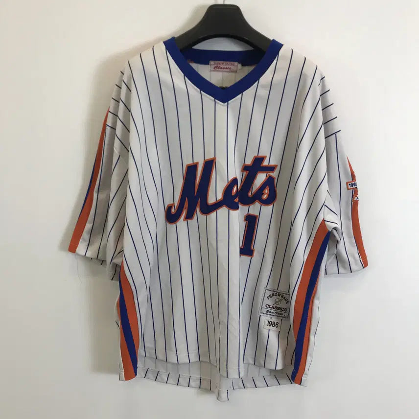 [BUNJANG] THROW BACKS New York Mets 1986 Mookie Wilson Jersey Size 56 / THROW BACKS 뉴욕메츠 1986 무키윌슨 져지 [56]
