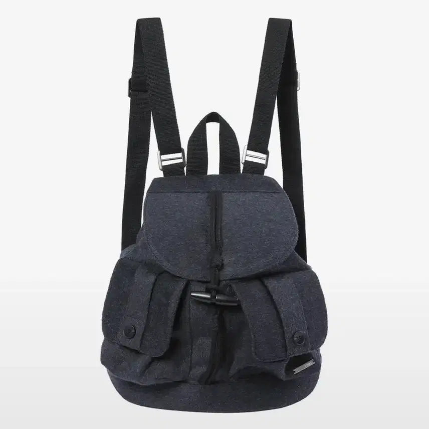 [BUNJANG] Miseki Seoul Toggle Wool Backpack Charcoal / 미세키서울 Toggle wool backpack CHARCOAL