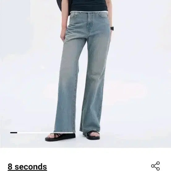 [BUNJANG] 8SECONDS Long Bootcut Denim Pants Blue 64 / 에잇세컨즈 롱부츠컷 데님 팬츠 블루 64