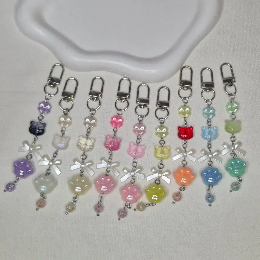 [BUNJANG] Nyang Jelly Beaded Keychain / 냥젤리  키링 비즈키링