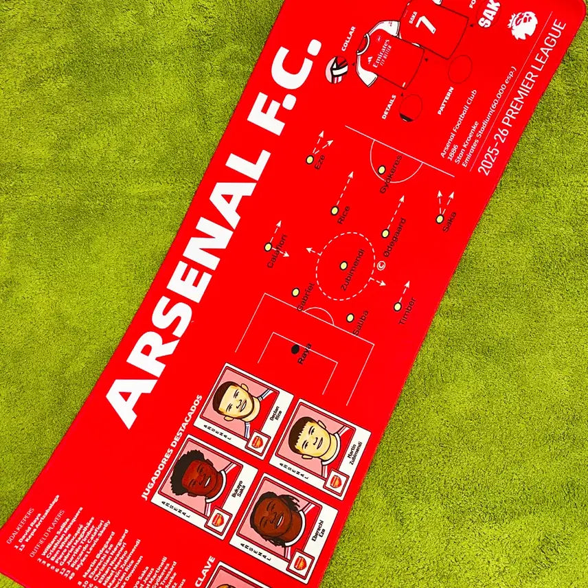 [BUNJANG] Arsenal 25-26 League Champions Lineup Desk Mat / 25-26 아스날 리그 우승 라인업 축구 데스크 매트 장패드 PC 방꾸