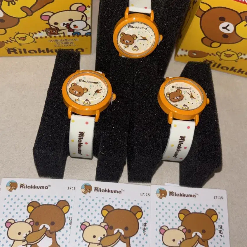 [BUNJANG] Rilakkuma "Snack Time Pudding" Wristwatch (Random) / (당일발송) 침 흘리는 리락쿠마 간식시간 푸딩 손목시계 랜덤시계 가챠