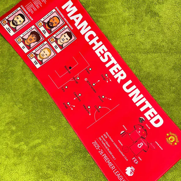 [BUNJANG] Manchester United 2025-26 League Lineup Desk Mat / 25-26 맨유 리그 라인업 축구 데스크 매트 챔스 장패드 PC 방꾸