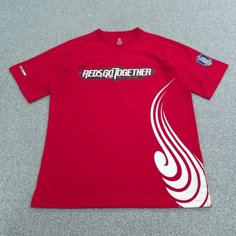 [BUNJANG] Basic House Red Devil Half Sleeve T-Shirt Size L / L 베이직하우스 붉은 악마 반팔 티 | 0521C31