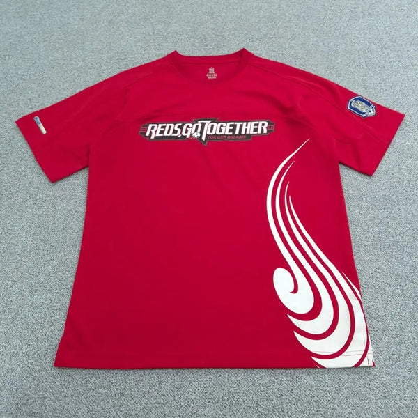 [BUNJANG] Basic House Red Devil Half Sleeve T-Shirt Size L / L 베이직하우스 붉은 악마 반팔 티 | 0521C31