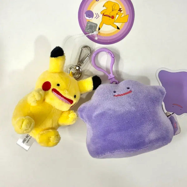 [BUNJANG] Pokemon Metamon Transformation Pikachu & Metamon Keyring Set (Genuine, New) / (일괄) 포켓몬스터 메타몽 변신 피카츄, 메타몽 키링 정품 세트 새상품