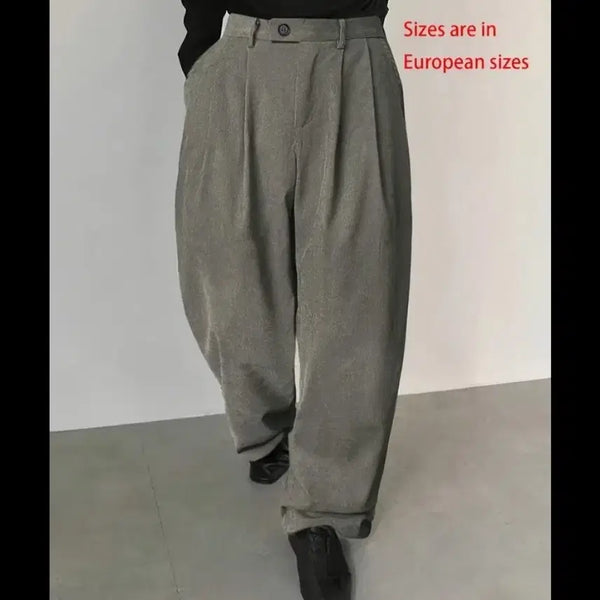 [BUNJANG] Corduroy Wide Pants - Grey / 그레이 와이드 팬츠 (새상품) 코듀로이