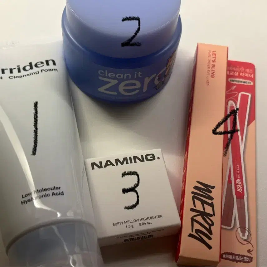 [BUNJANG] Torriden Dive-In Cleansing Foam, Banila Co. Cleansing Balm, Naming Highlighter, Merzy Eyebrow Pencil / 화장품 판매