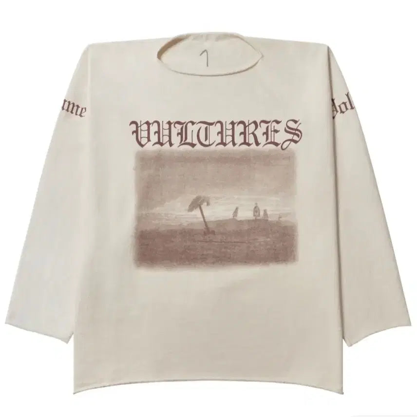 [BUNJANG] Vultures Easy Long Sleeve Black/White Size 2 / 벌쳐스 이지 롱슬리브 2사이즈