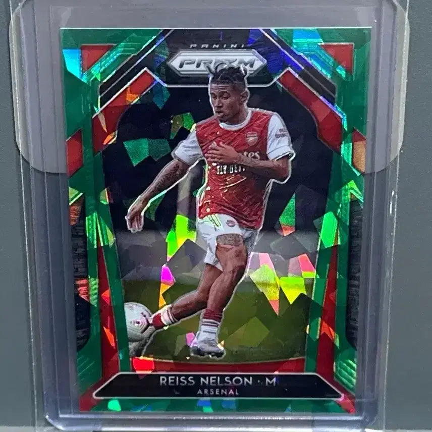 [BUNJANG] Panini Prizm Rhian Nelson Arsenal Green Ice Soccer Card #49 / [49한정] 리스 넬슨 아스날 파니니 프리즘 아이스 축구 스포츠 카드