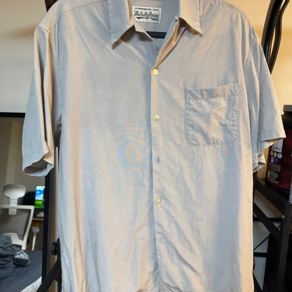 [BUNJANG] Wackomaria Lyocell Open Collar Shirt / 와코마리아 리오셀 오픈카라 셔츠