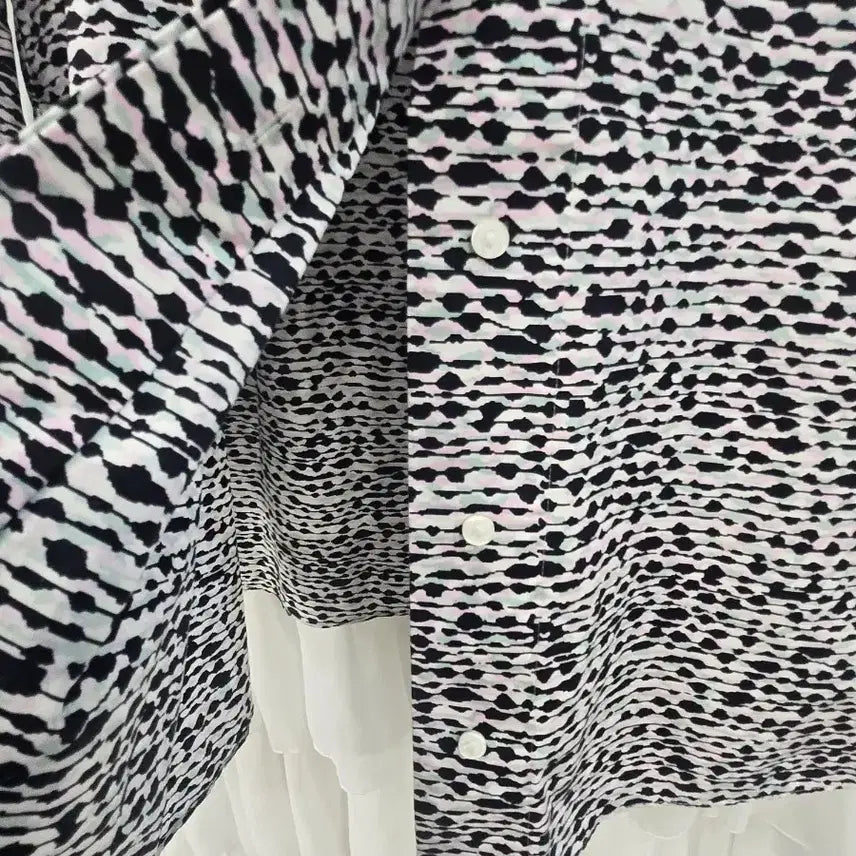 [BUNJANG] COS Pattern Shirt Black/White / cos패턴 셔츠 블랙/화이트 여성용