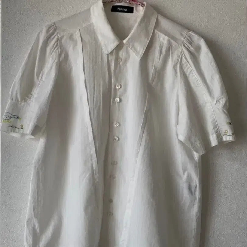 [BUNJANG] Ne-net White Embroidered Blouse / Ne-net 네넷 희귀매물 화이트 자수 블라우스