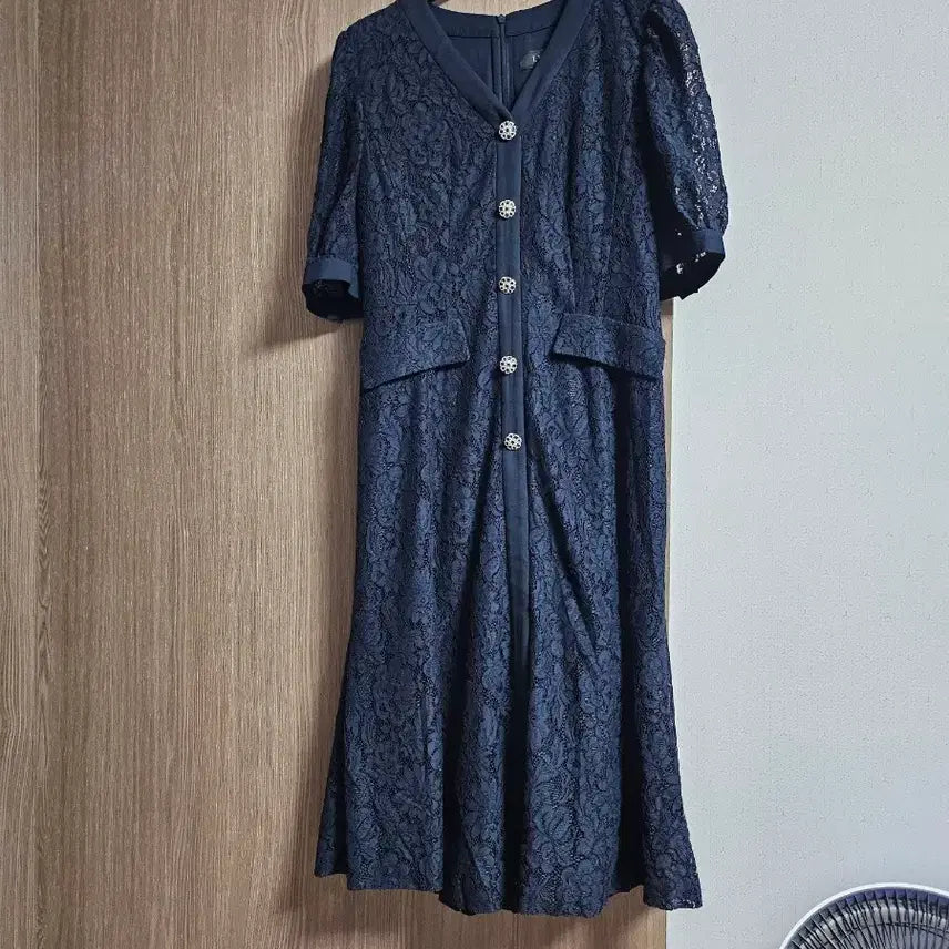 [BUNJANG] LYNN Lace Mermaid Long Dress Navy / LYNN린 레이스 머메이드 원피스