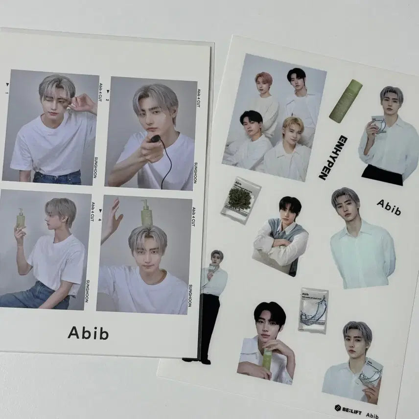 [BUNJANG] ENHYPEN Sunghoon Abib Photo Set (4-Cut Photo + Stickers) / 엔하이픈 성훈 Abib 아비브 네컷사진 + 스티커