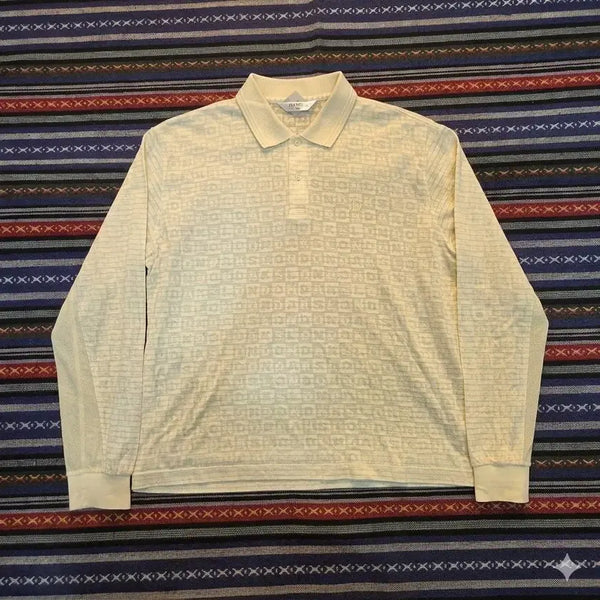 [BUNJANG] Daks Golf Pattern Long Sleeve Polo Shirt 100 Functional PK Tee / 닥스 골프 패턴 긴팔 카라티 100 / 기능성 PK티