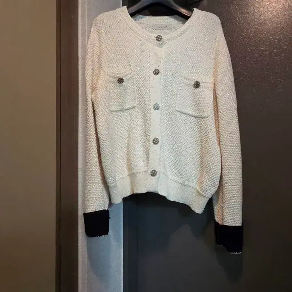 [BUNJANG] NO BRAND Women's Sequin Cardigan Ivory / NO BRAND 가디건 / 프리사이즈