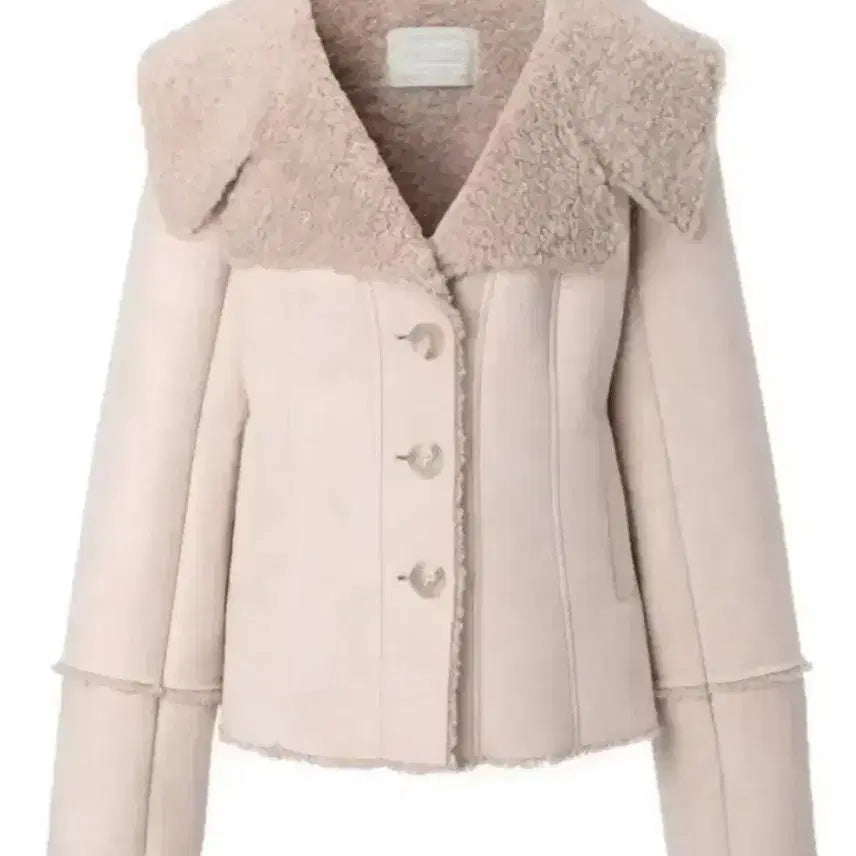 [BUNJANG] 3 Times Isabella Sheepskin Coat Pink / 쓰리타임즈 이자벨라 무스탕 퍼 코트 핑크 쓰탐 아우터