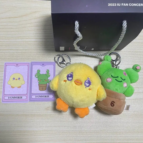 [BUNJANG] IU Pipi Succulent Doll Keyring Photocard Bundle Set / 아이유 삐삐 다육이 인형키링 포토카드 일괄