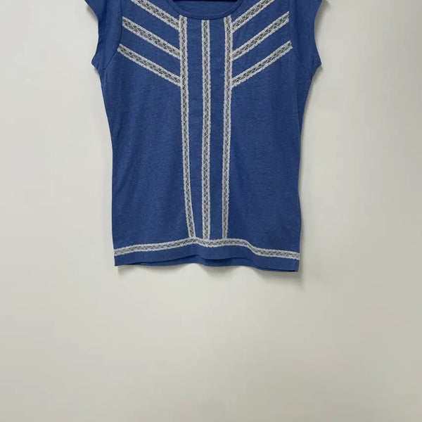 [BUNJANG] Victoria's Secret Knit Lace Short Sleeve T-Shirt (Size S/P) / 빅토리아시크릿 뜨개 레이스 반팔티 S/P