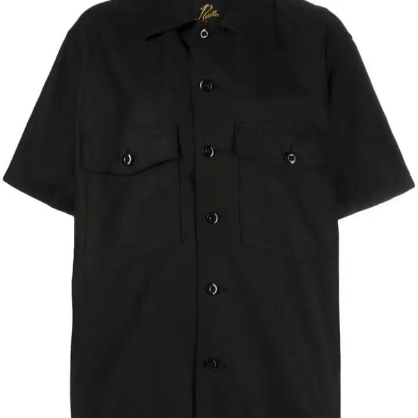 [BUNJANG] Needles Open Collar Fatigue Short Sleeve Shirt Black M / 새상품) 니들스 퍼티그 셔츠 블랙 m