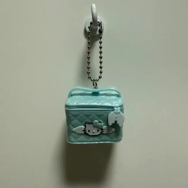 [BUNJANG] Hello Kitty Quilted Mini Bag Keychain Mint / 헬로키티 가방모양 키링 민트색