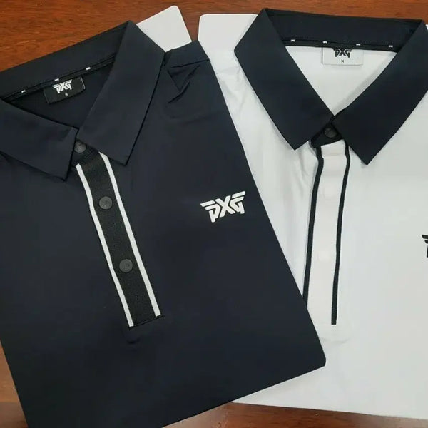 [BUNJANG] Men's Golf Cooling Short Sleeve Polo Shirt / 골프 냉감 카라티 새상품