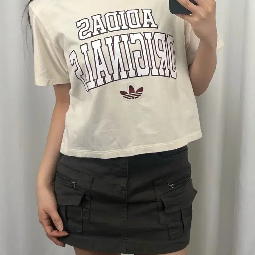 [BUNJANG] Adidas Cropped T-Shirt / 아디다스 크롭 반팔
