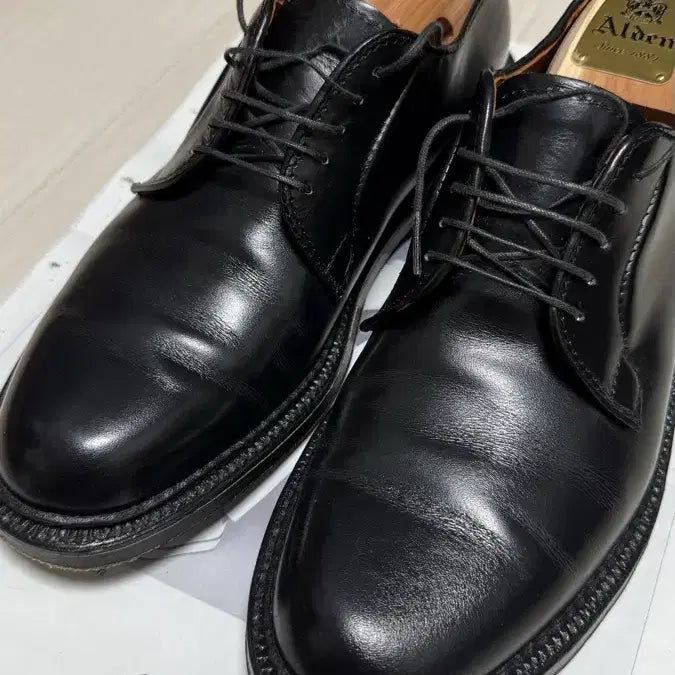 [BUNJANG] Alden 9909 Black Derby Shoes (Calfskin) Size 7D / 알든 블랙 더비 슈즈 9909(카프) 7D 판매해요(라스트)