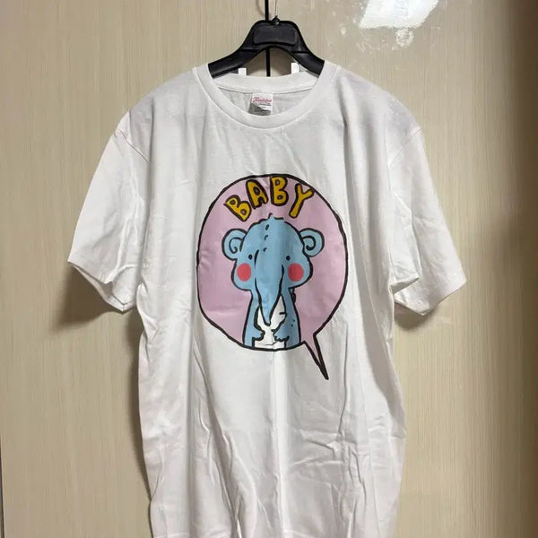 [BUNJANG] White Short Sleeve T-Shirt (L) / 새상품 화이트 반팔티