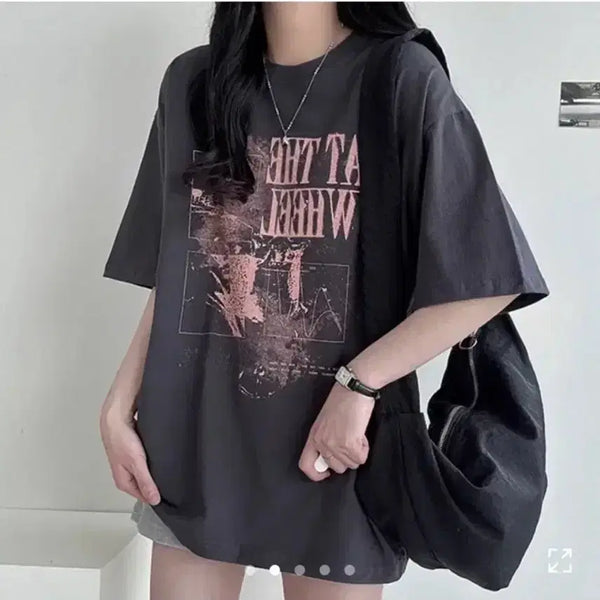 [BUNJANG] Vintage Ederwell Printing T-Shirt / 빈티지 엣더휠 프린팅 반팔 여름 티셔츠 에이블리
