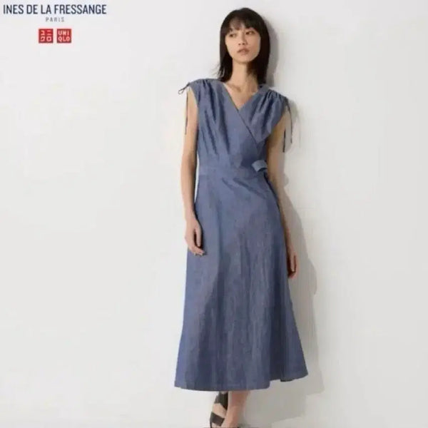 [BUNJANG] Uniqlo Wrap Long Dress / 유니클로 랩 원피스
