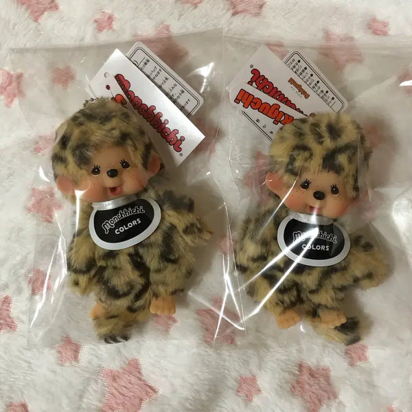 [BUNJANG] Monchhichi Leopard Keychain Color Keychain / 몬치치 레오파드 키링 몬치치 컬러스 키체인 레오파드 프린트 호피 몬치치