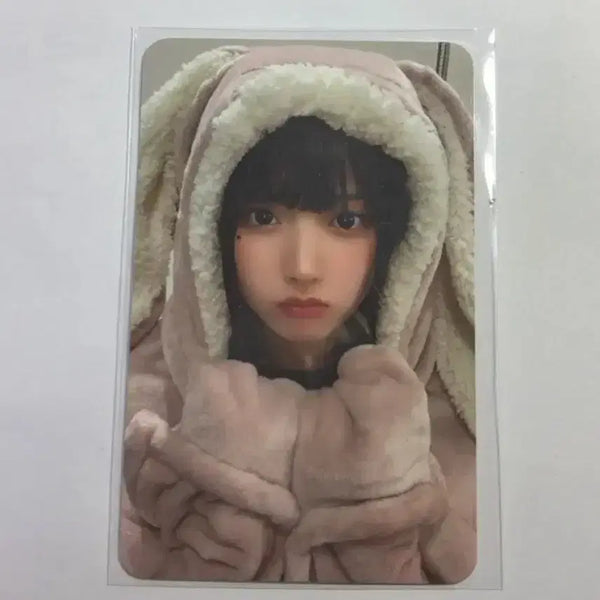 [BUNJANG] Everline Lucky Draw Jiwoo Rabbit Blanket Photocard / 에버라인 럭드 지우 토끼담요 포카 양도