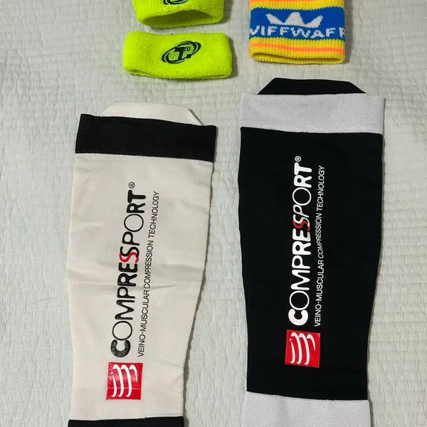 [BUNJANG] Compressport Sports Sleeves and Wrist/Elbow Support Set / 컴프레스 스포츠 슬리브, 손목보호대, 엘보