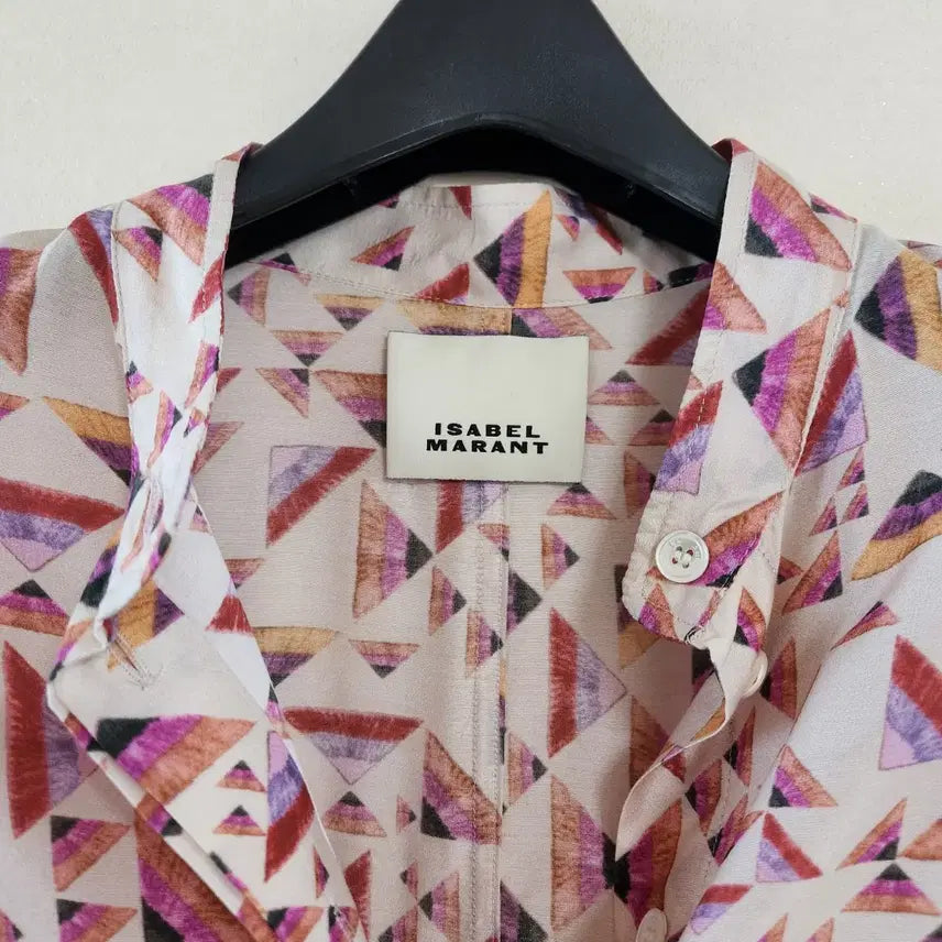 [BUNJANG] Isabel Marant Silk Geometric Pattern Blouse / 24이자벨마랑 실크 블라우스 (34)