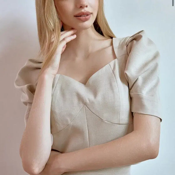 [BUNJANG] Riel Beige S Size Blouse / 리엘 블라우스 (새상품)