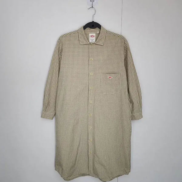 [BUNJANG] DANTON Check Shirt Long Dress / [DANTON 단톤] 100 77 여 체크원피스 셔츠원피스 롱원피스