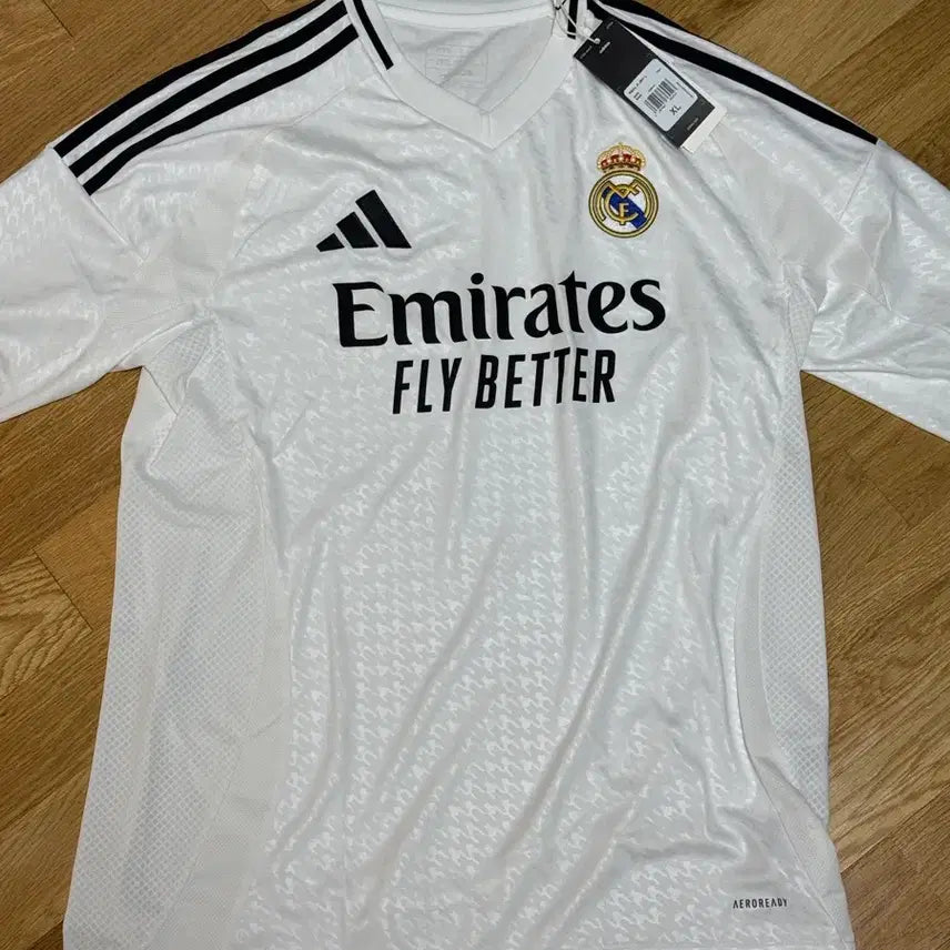 [BUNJANG] Adidas Real Madrid 2024/25 Home Long Sleeve Jersey White XL / 아디다스 레알 마드리드 2024/25 홈 롱슬리브 저지 화이트