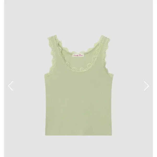 [BUNJANG] Soding Bread Nuel Pale Green Sleeveless Top / 쏘딩키브레드 Nuel Pale Green Sleeveless 슬리브리스