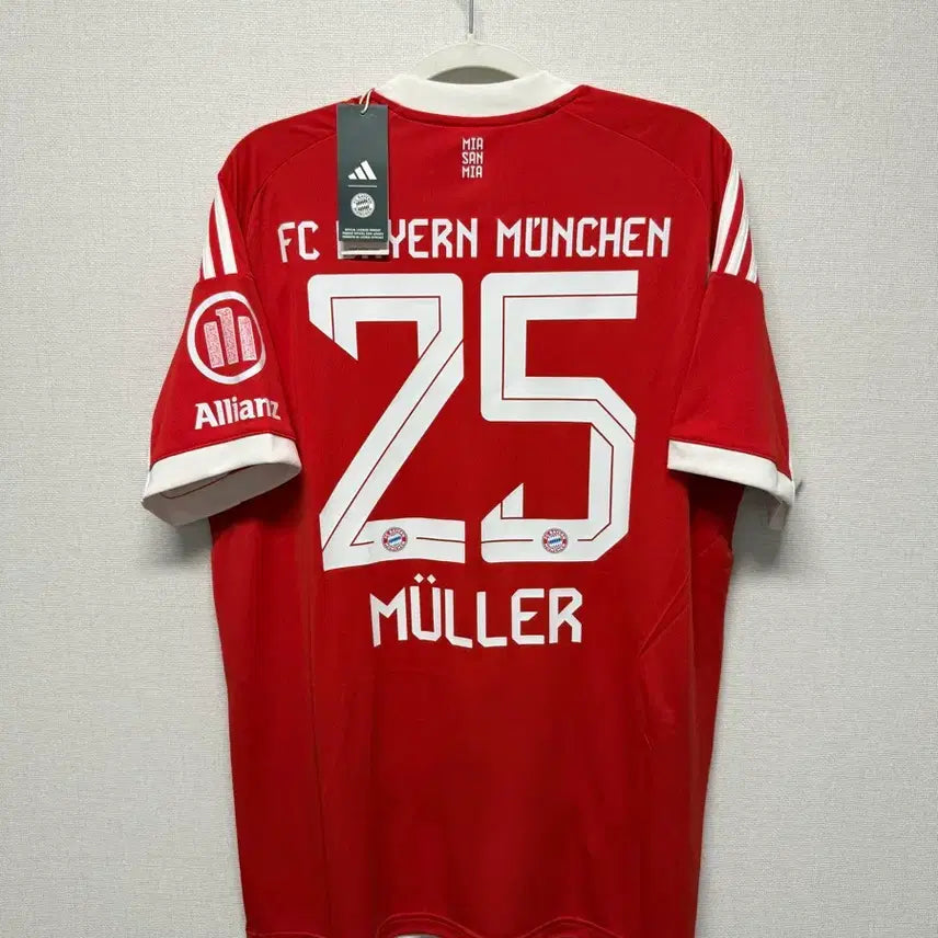 [BUNJANG] Bayern Munich 2025-26 Home Short Sleeve Jersey #25 Müller Authentic / (새상품) 25-26 바이에른 뮌헨 홈 반팔 No.25 뮐러 정품 유니폼