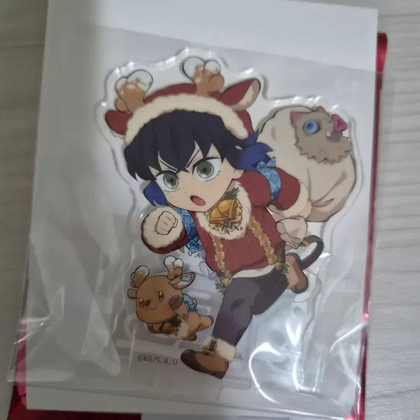 [BUNJANG] Demon Slayer: Kimetsu no Yaiba Inosuke Christmas Acrylic Stand (Sealed) / 귀멸의 칼날  크리스마스 아크릴 스탠드 이노스케
