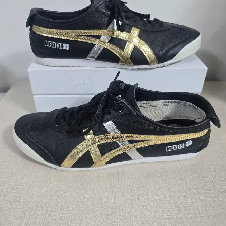 [BUNJANG] Onitsuka Tiger Mexico 66 Black/Gold Sneakers (275mm) / 오니츠카타이거 멕시코66 블랙/골드 275mm