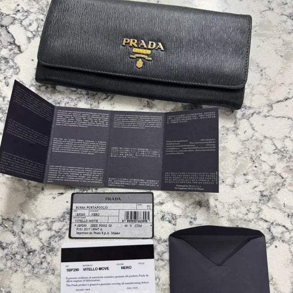 [BUNJANG] Prada Vitello Move Black Gold Chain WOC Crossbody Bag / 프라다 1BP290 비텔로 무브 블랙 금장 체인 WOC 크로스백