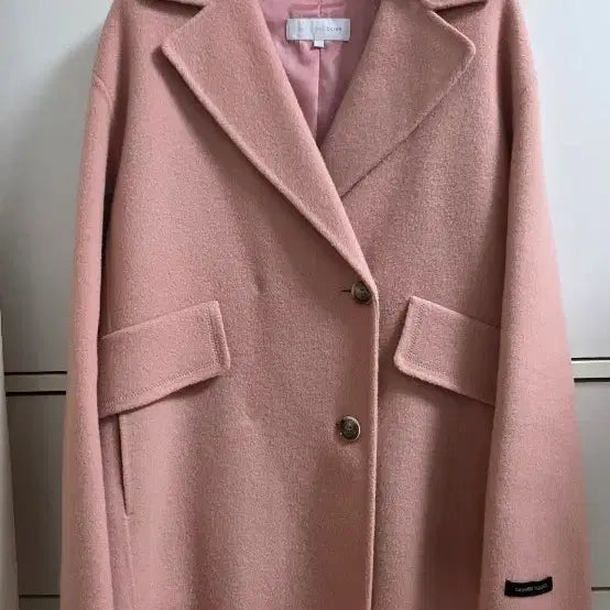 [BUNJANG] Olive des Olive Cashmere Blend Wool Half Coat Pink / 올리브데올리브 캐시미어블렌드 핑크 울 하프 코트