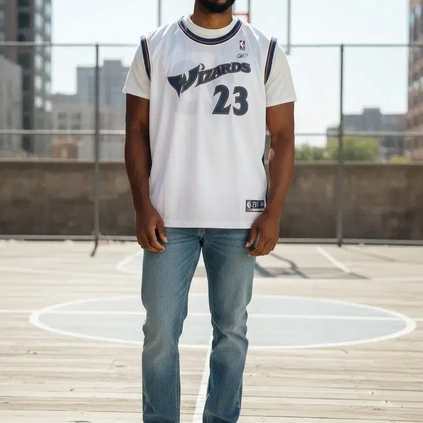 [BUNJANG] Reebok NBA Wizards #23 Basketball Jersey White / 리복 NBA 위저즈 23번 농구 유니폼 화이트
