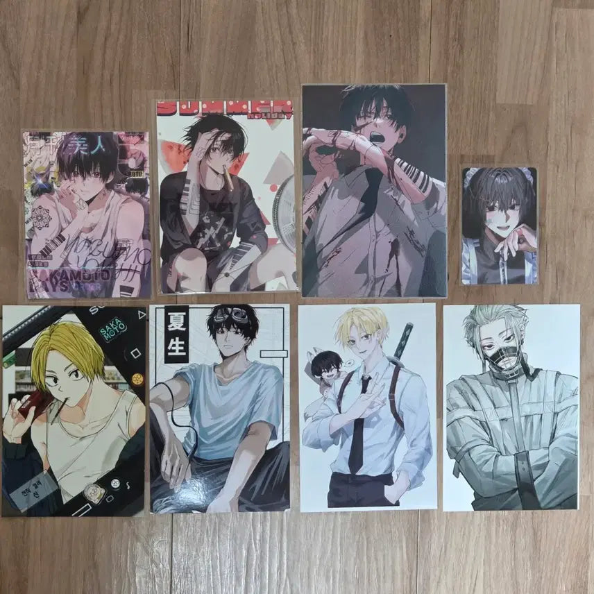 [BUNJANG] Sakamoto Days Nguemon Gaku Postcard & Photocard Bundle Set / 일괄)사카모토데이즈 비공굿 엽서 포카 나구모 신 가쿠