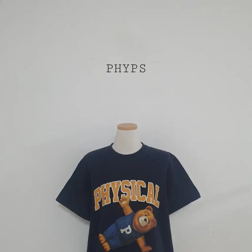 [BUNJANG] PHYSICAL EDUCATION DEPARTMENT PHYPS Navy Big Logo Short Sleeve T-Shirt / 세일)No.26051906 피지컬에듀케이션디파트먼트 PHYPS 반팔
